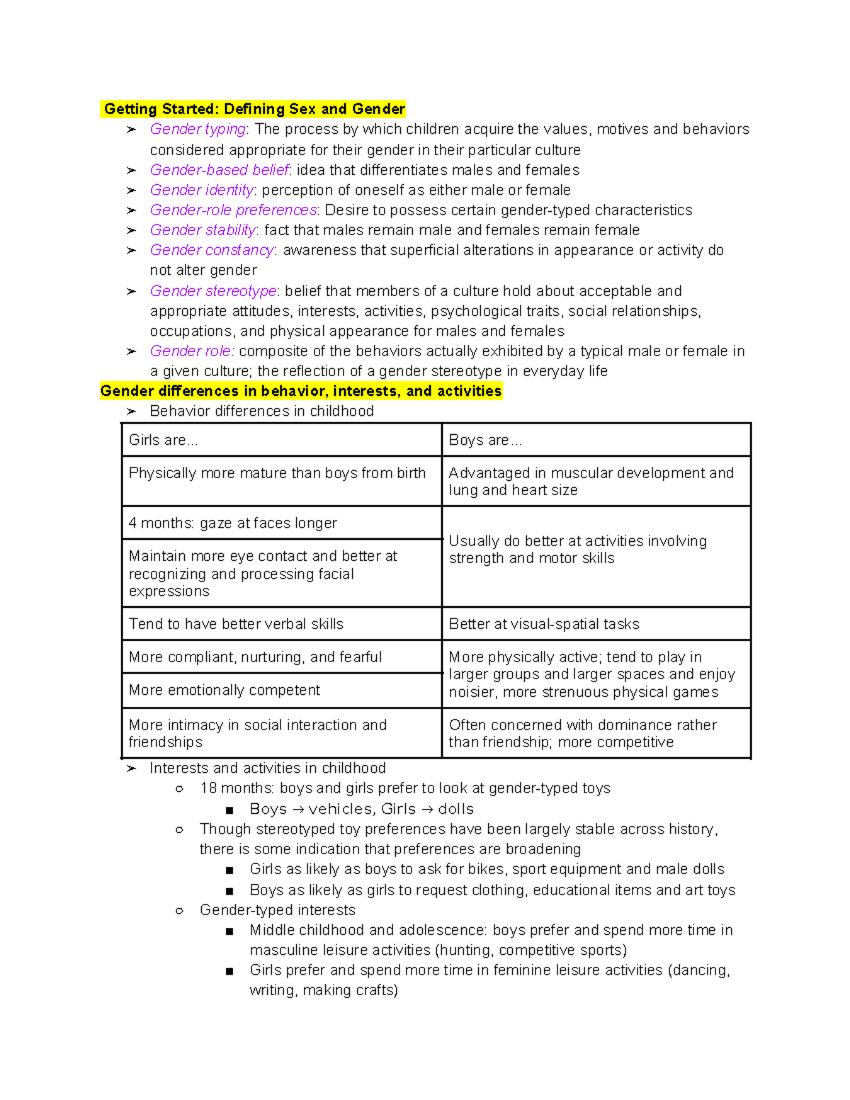 Chapter 10 Sex and Gender - Getting Started: Defining Sex and Gender ...
