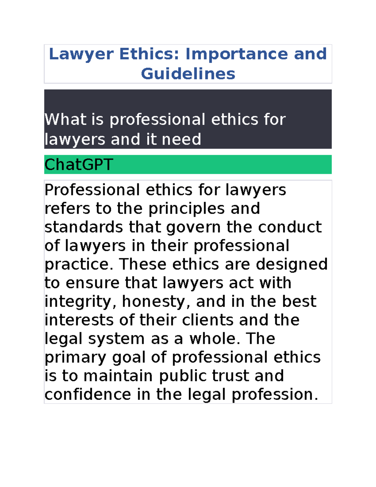 Document Law Lawyer Ethics Importance and Guidelines What is