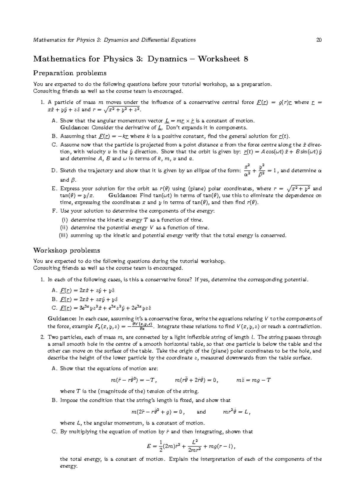 Worksheet 8 11 12 Phys Studocu