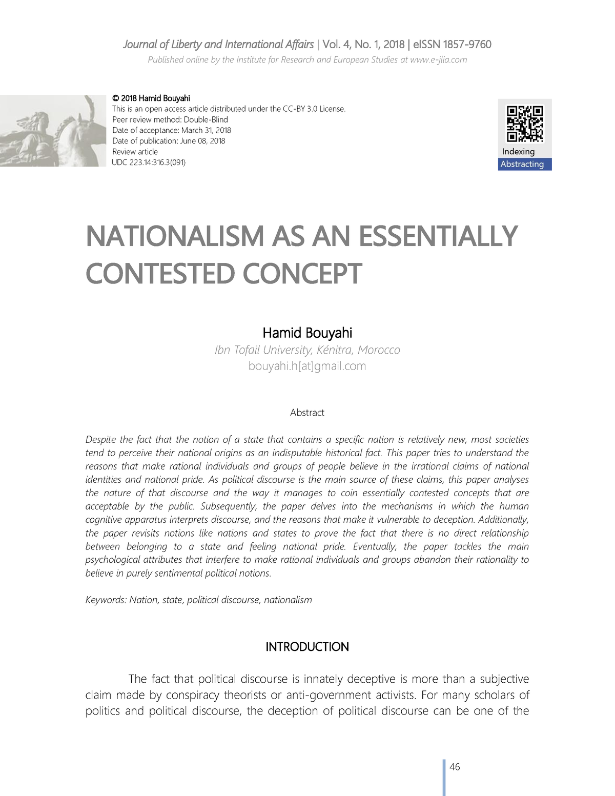 thesis statement nationalism