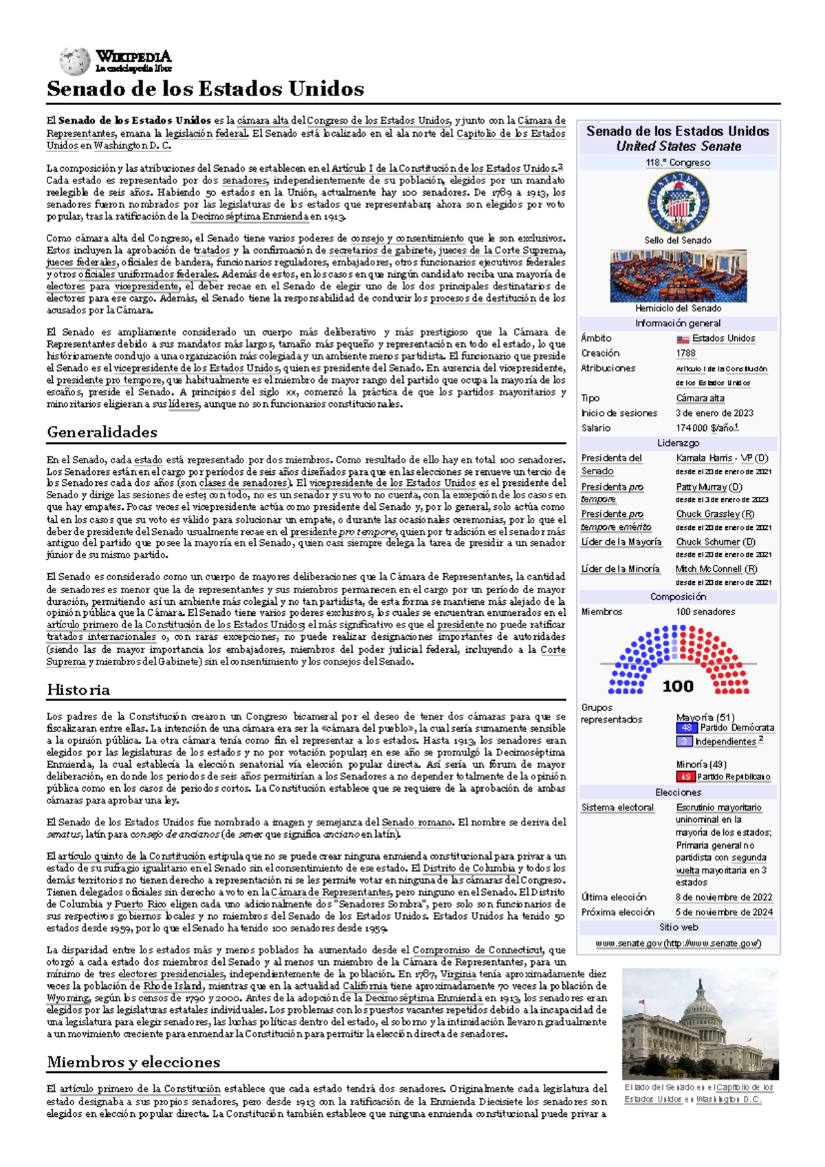 Senado de los Estados Unidos - Wikipedia, la enciclopedia libre ...
