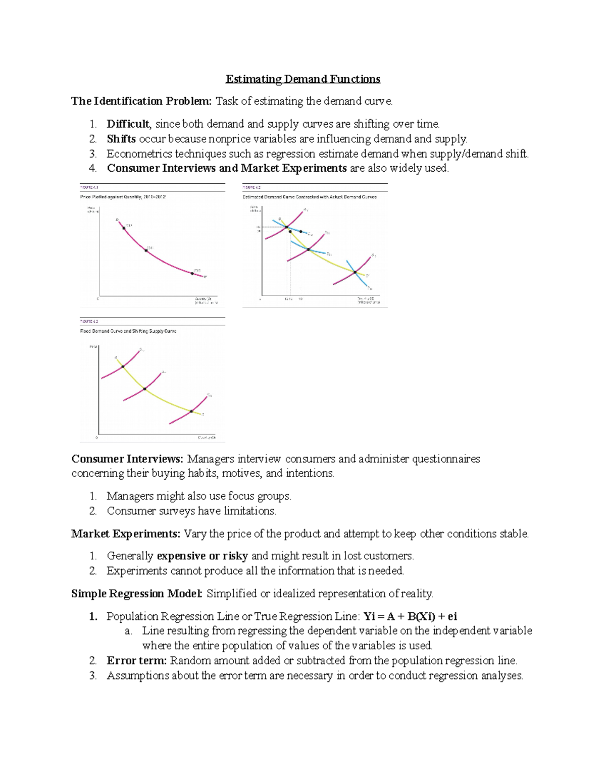 Chapter 4 - Instructor: Stephen P. Mullin - Estimating Demand Functions ...