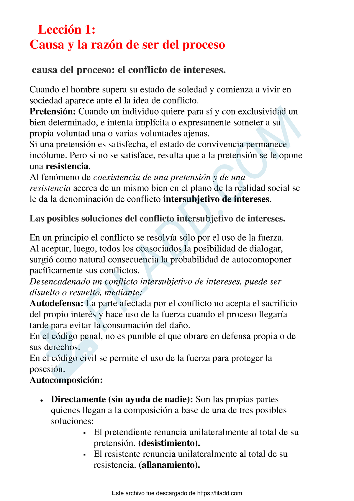 Resumen Derecho Procesal Civil Y Comercial Velloso - Lección 1: Causa Y ...