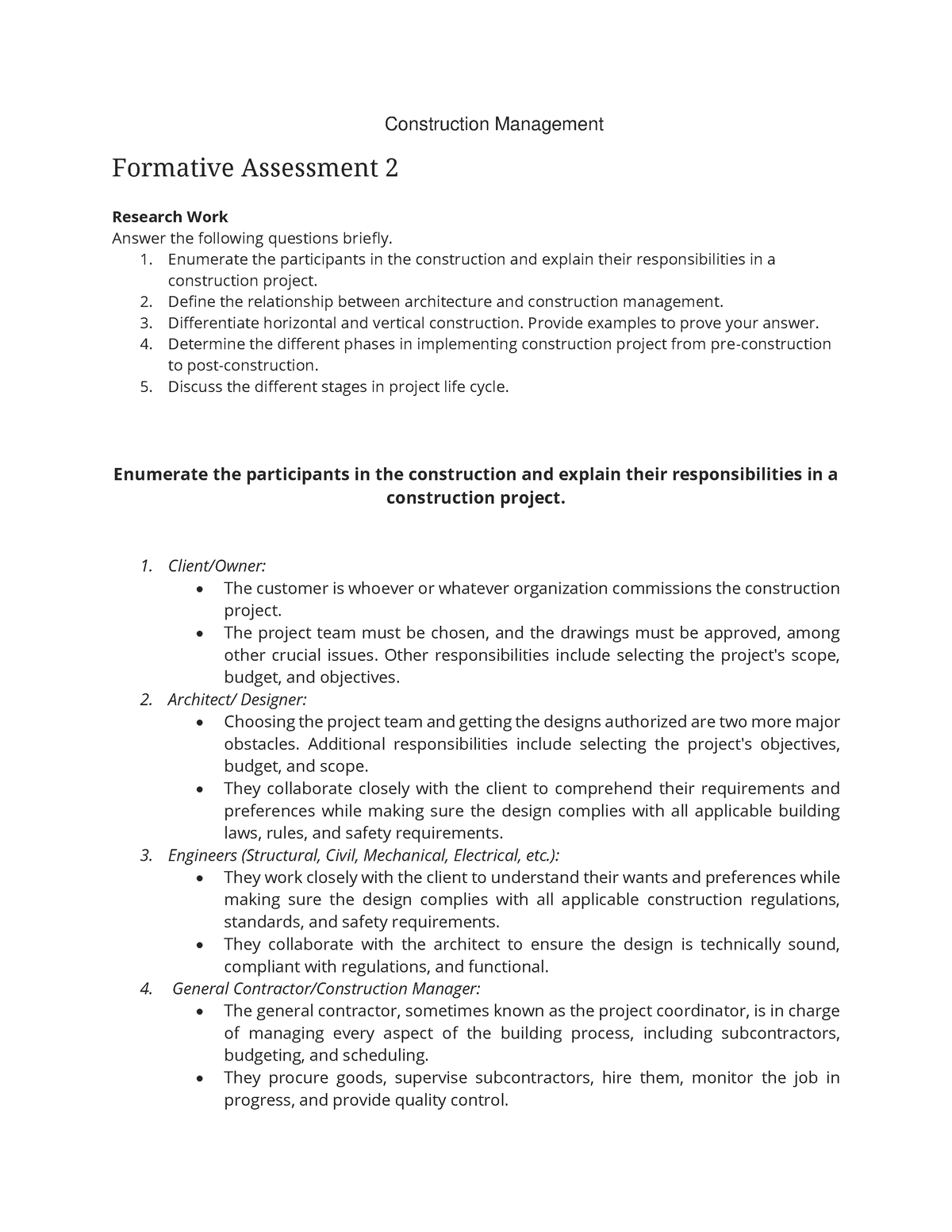 importance of construction management essay