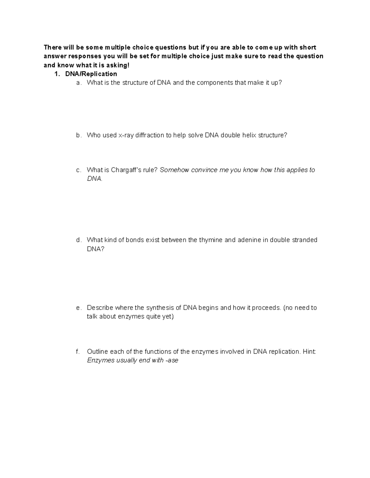 BIO 106 Practice Exam #2- Bio 106 - There Will Be Some Multiple Choice ...