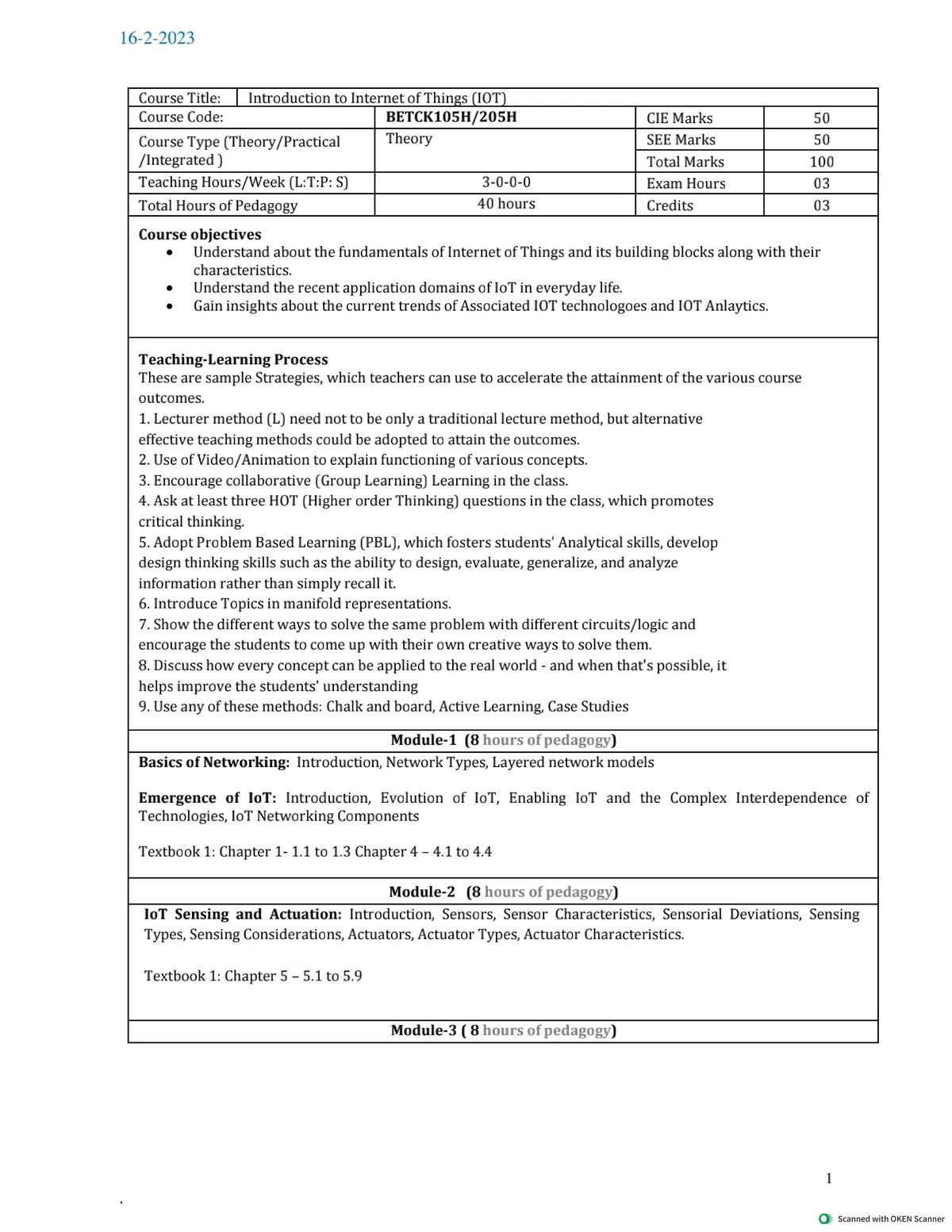 Module 4 IOT notes - eawsrdtfyguhjizrweetyfugihjl - pg. 1 Dept. Of CSE ...