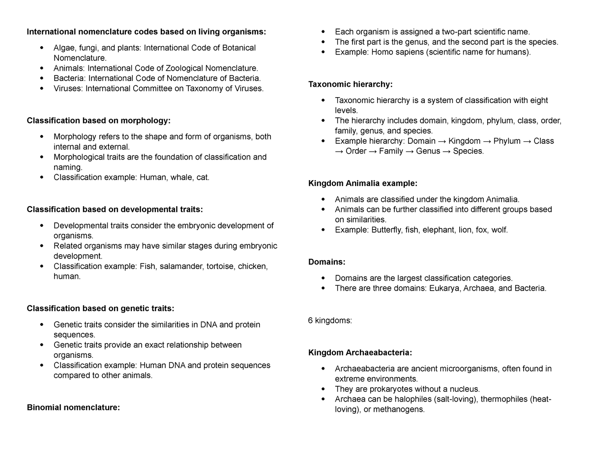 Bio Sensory And Motormechanism   International Nomenclature Codes Based