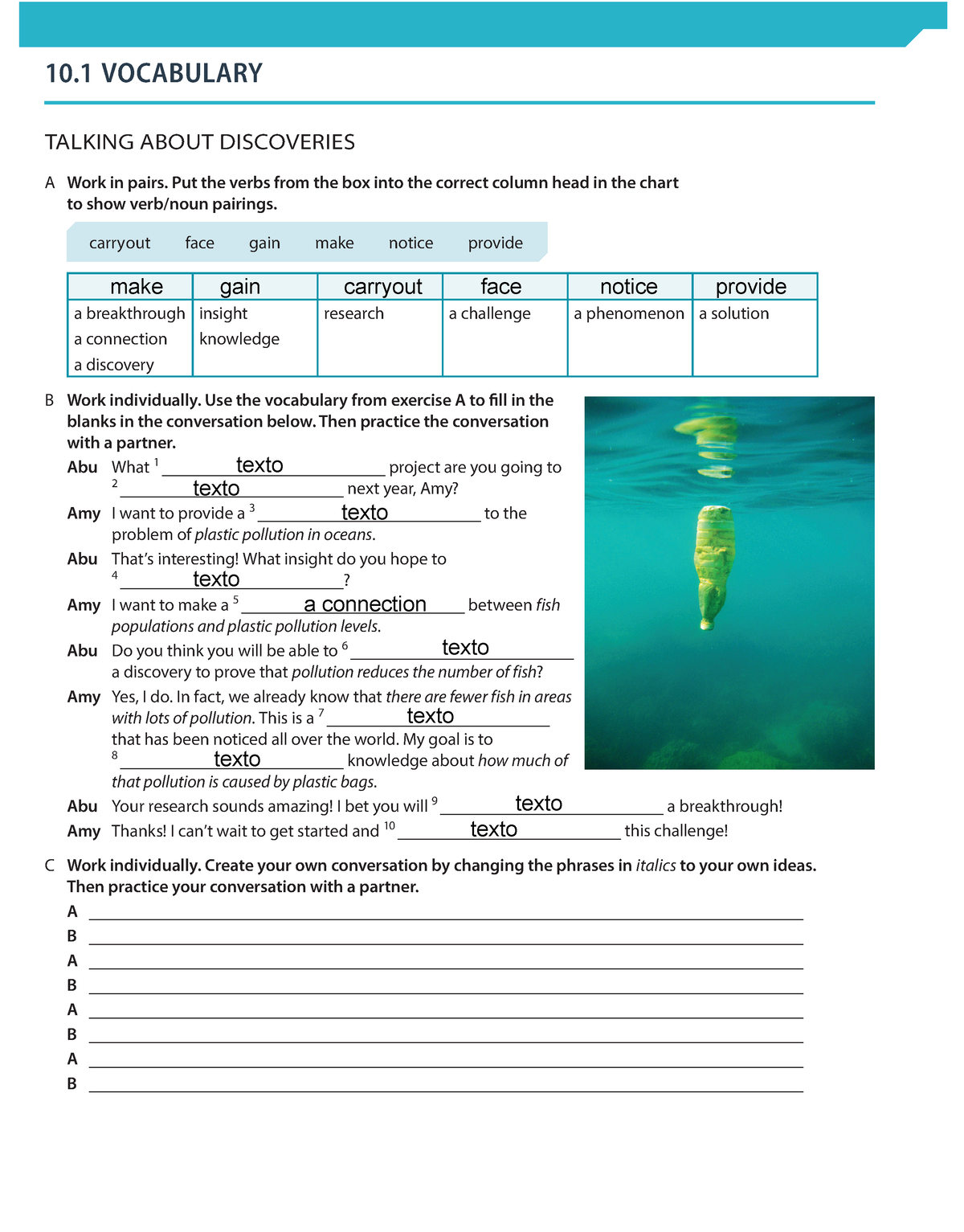 BUS 2 0 Level 4 Lesson Plan 10 Handout 1 TALKING ABOUT DISCOVERIES A 