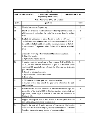 Chapter 5 BME Notes - Chapter 5. Thermal Engineering- Thermal systems ...