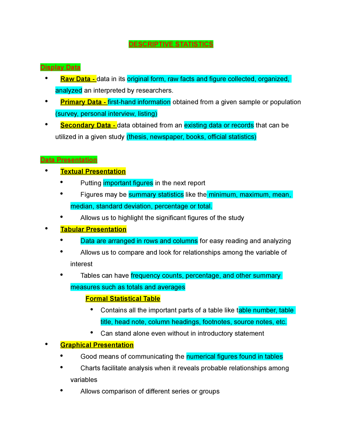 Descriptive Statistics And Introduction To SPSS Application (Lecture ...