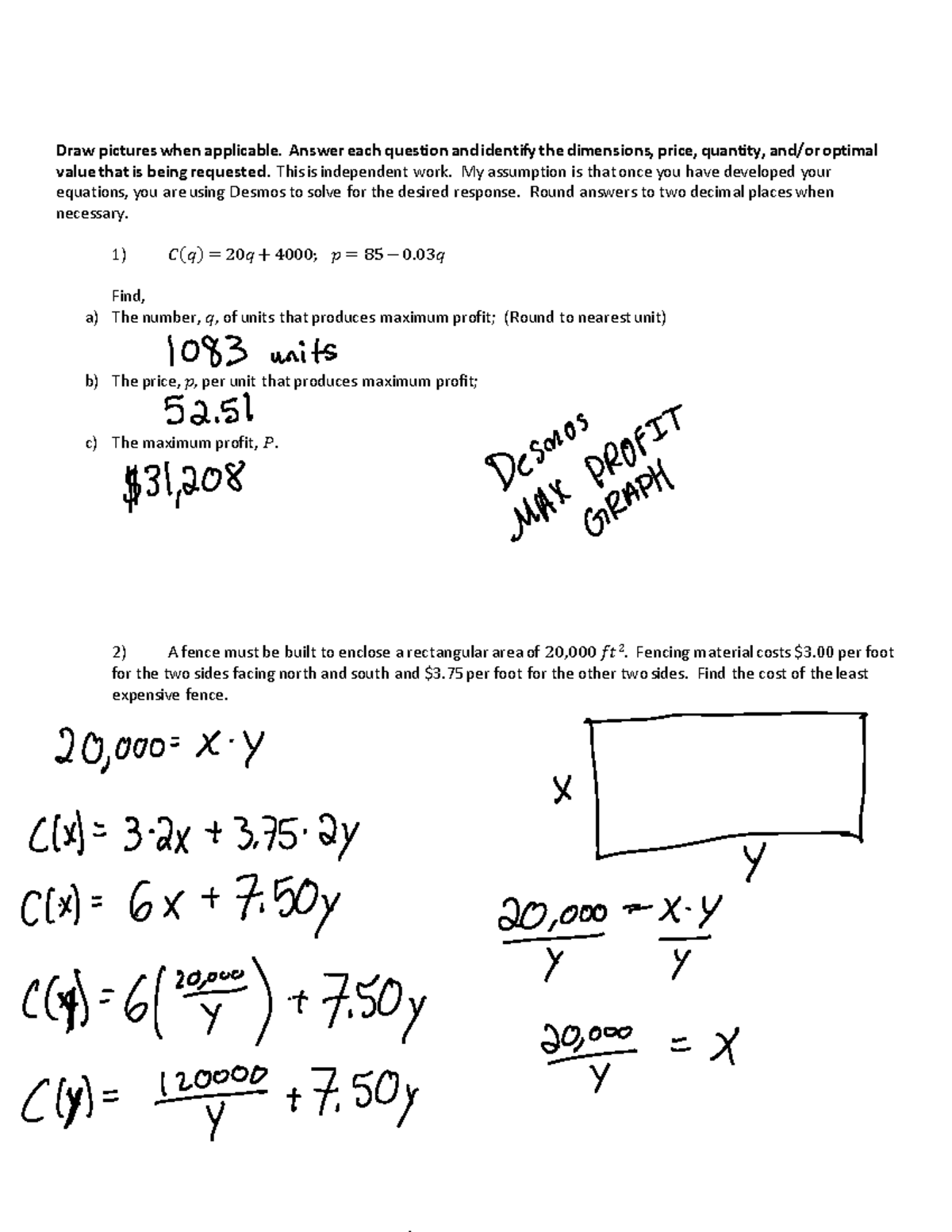 Unit 4 Calculus MAT 1035 ASU Fall 2022 Name