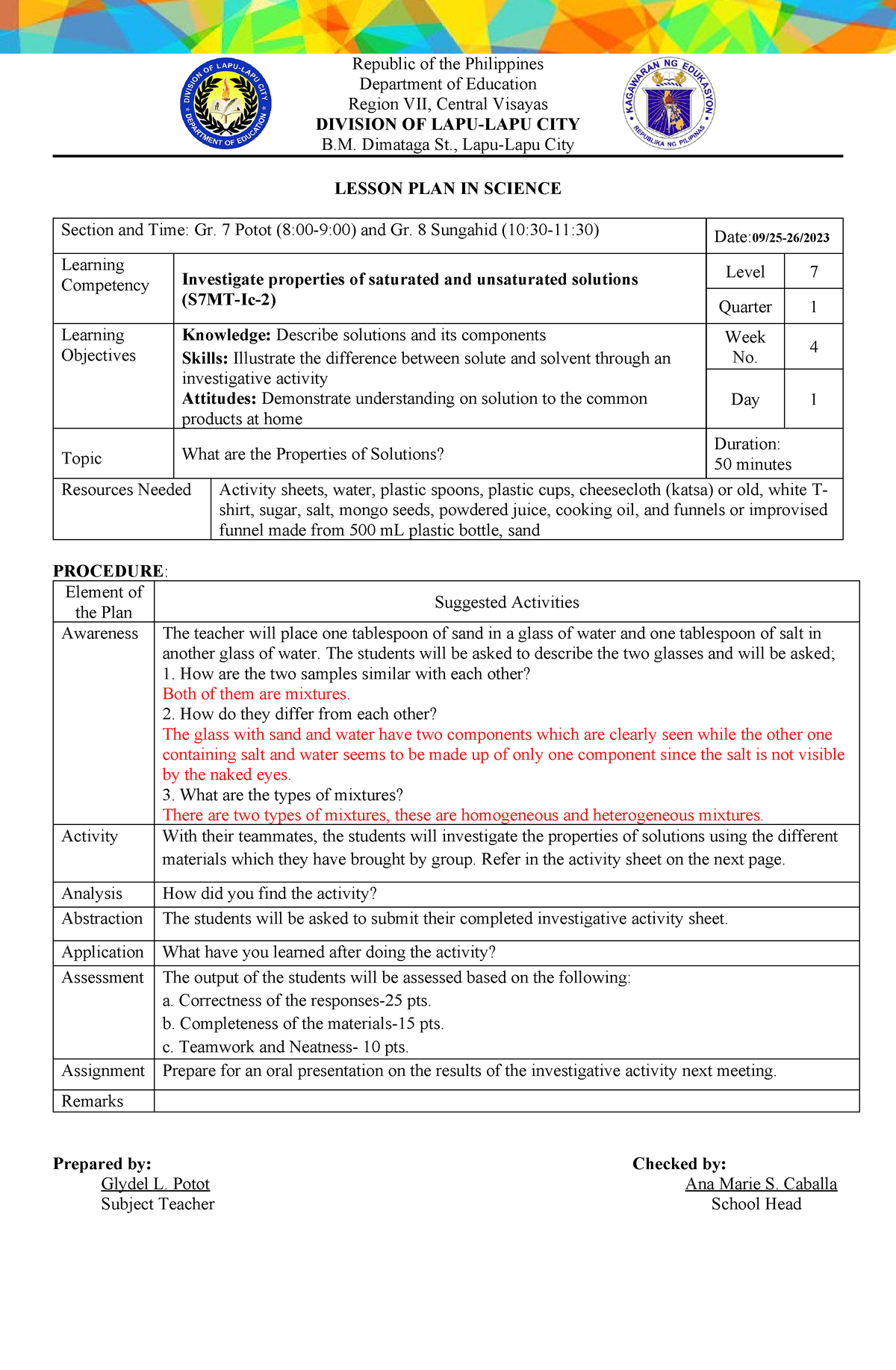 Week 5 - Bdfb - Republic Of The Philippines Department Of Education ...