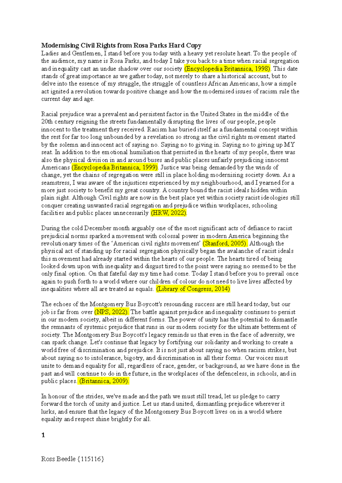 AC History Civil Rights Essay format - Modernising Civil Rights from ...