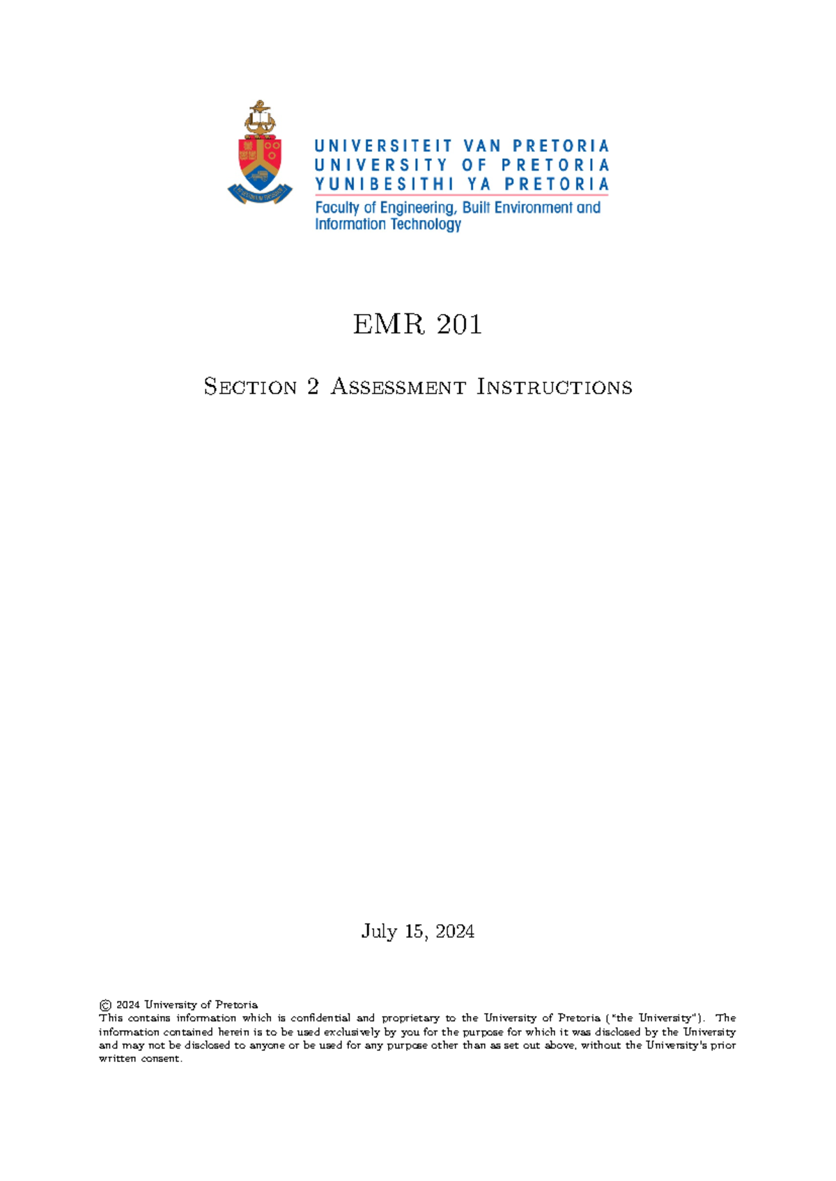 EMR201 Assessment 2 - SECOND ASSIGNMENT - EMR 201 Section 2 Assessment ...