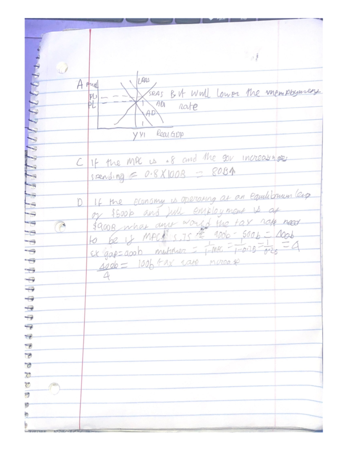 Scanned Documents - pre cal assignment - A pud LRAS PL SRAS B. it will ...