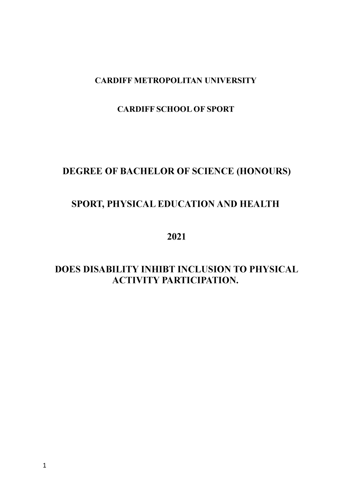 dissertation cardiff university