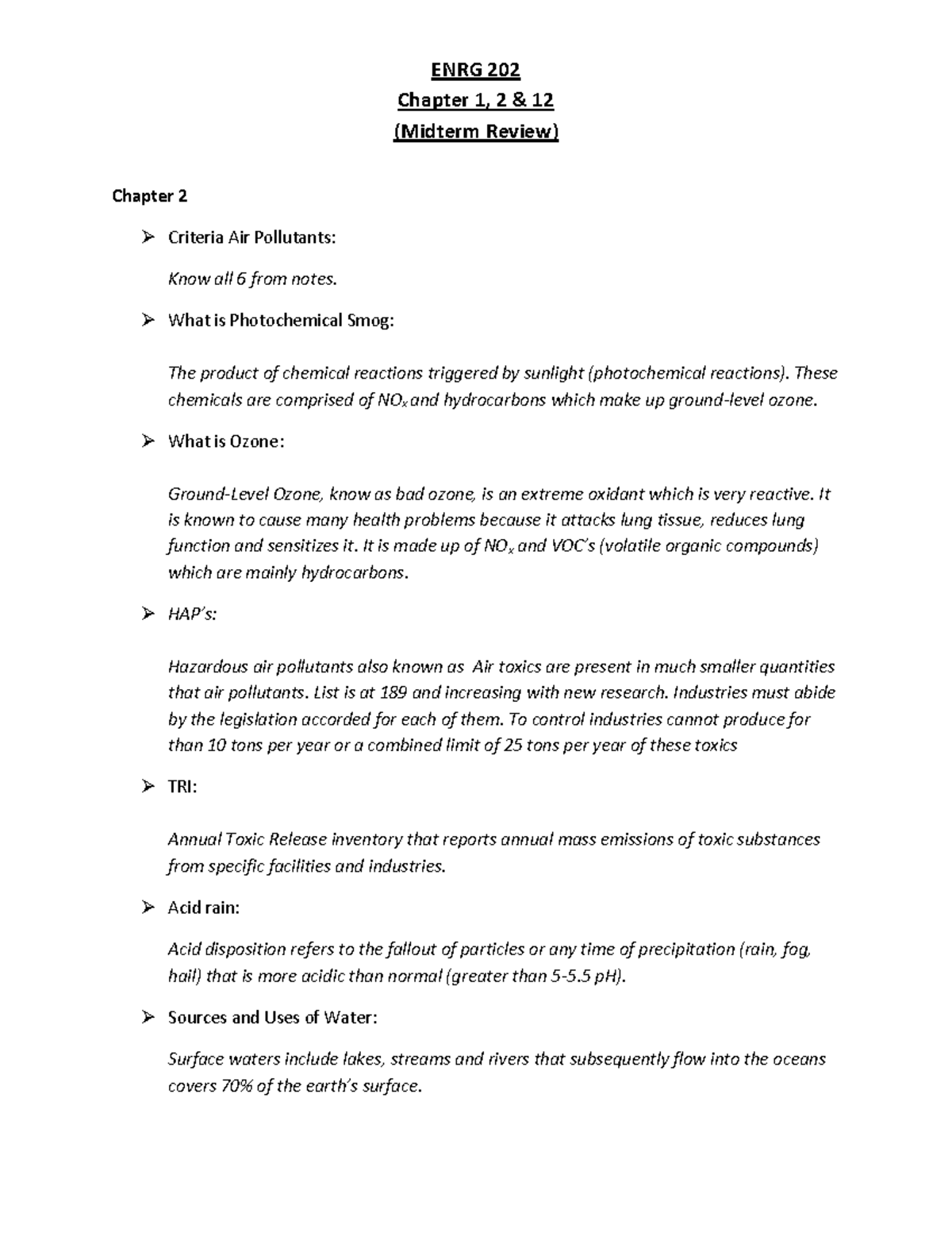 ENGR 202 - Ch.2 Review - Chapter 1, 2 & 1 2 (Midterm Review) Chapter 2 ...