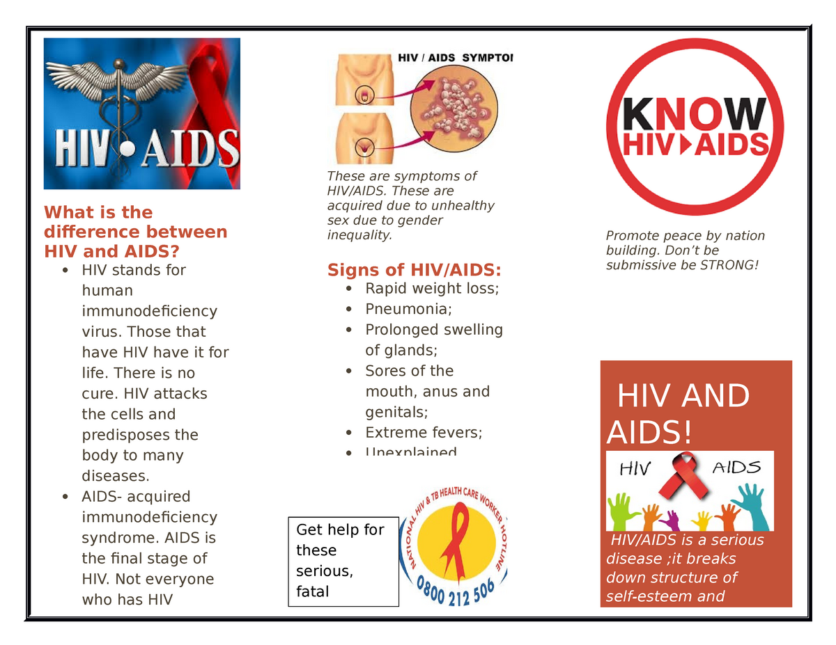 HIV notes What is the difference between HIV and AIDS? HIV stands for