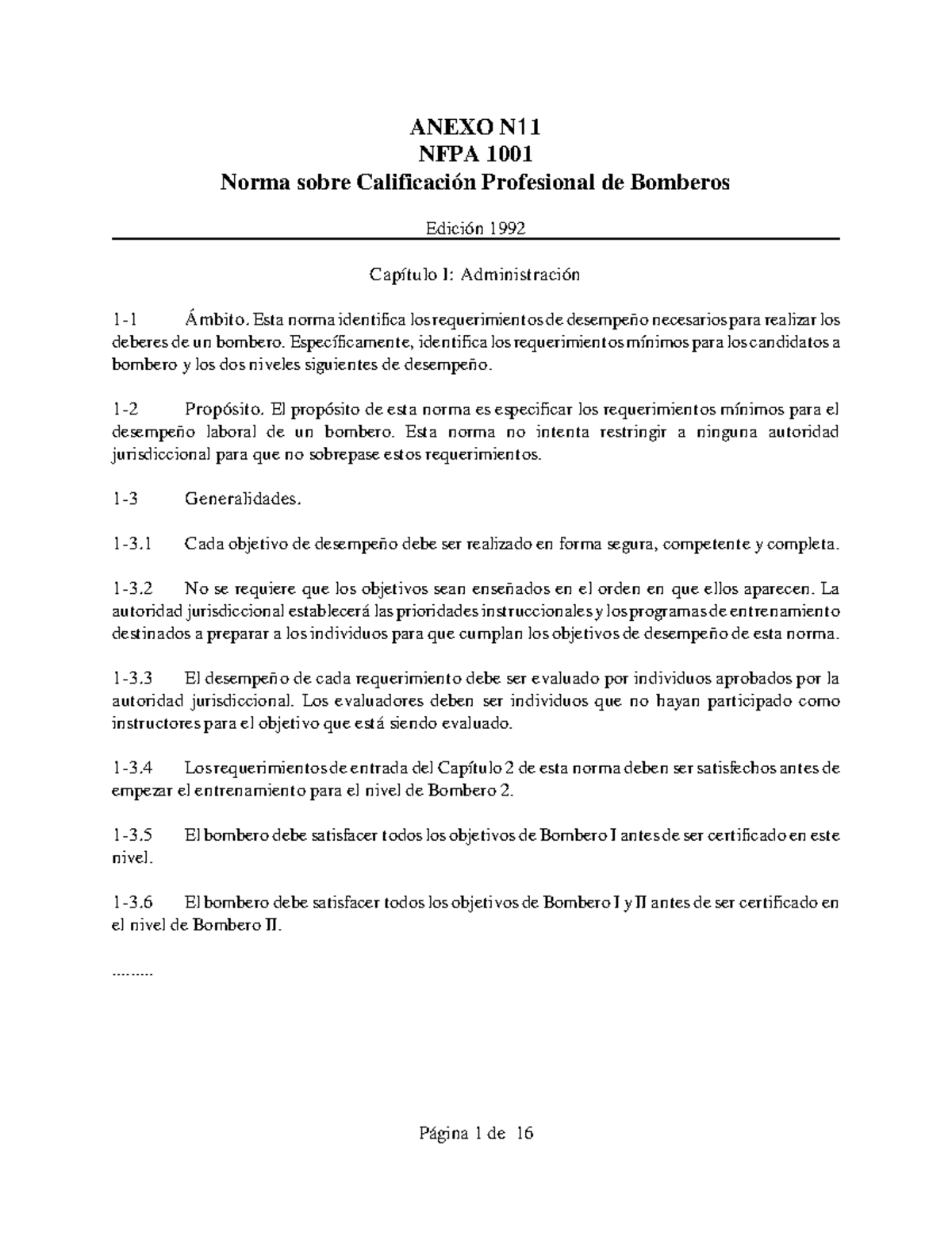 NFPA1001 - ASFASFASFASFSAFASF ASFSAF ASFASF - ANEXO N 1 1 NFPA 1001 ...