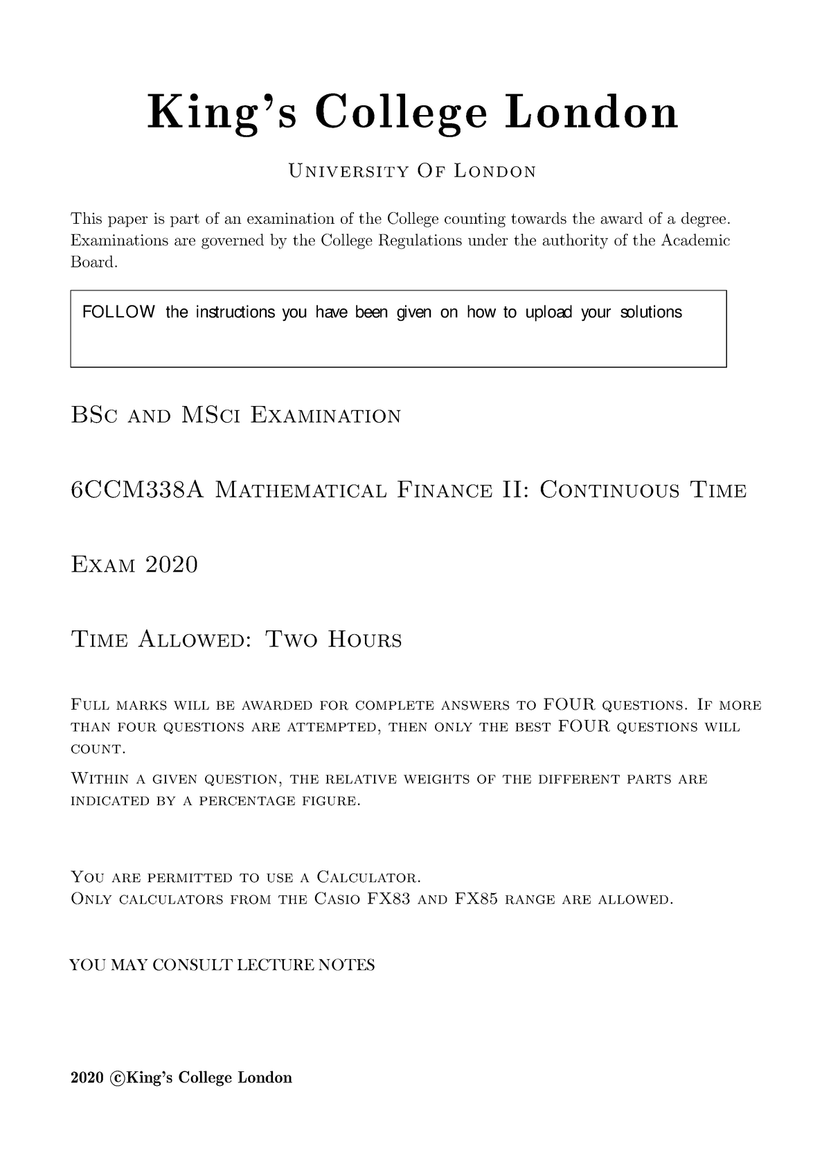 king's college london phd examinations