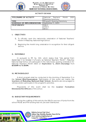 PTA Board Resolution #1, For Opening Bank ACCT - REPUBLIC OF THE ...