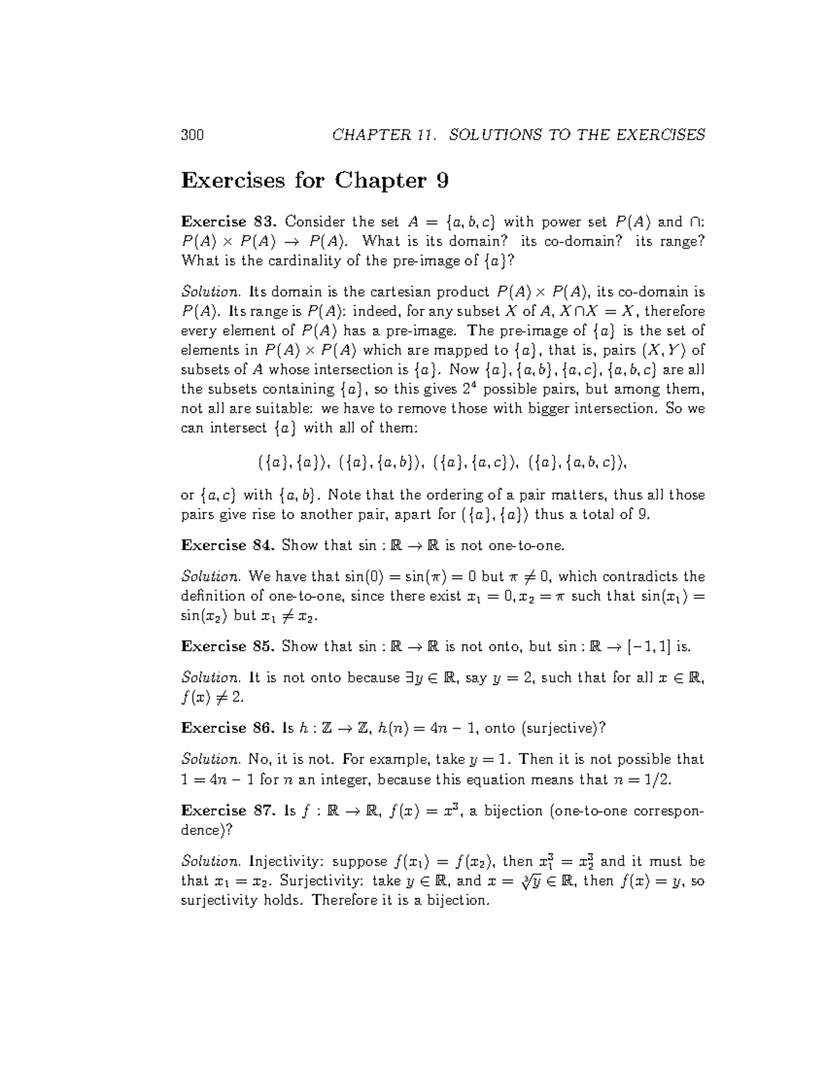 MH1812 chapter 9 answer - 300 CHAPTER 11. SOLUTIONS TO THE EXERCISES ...