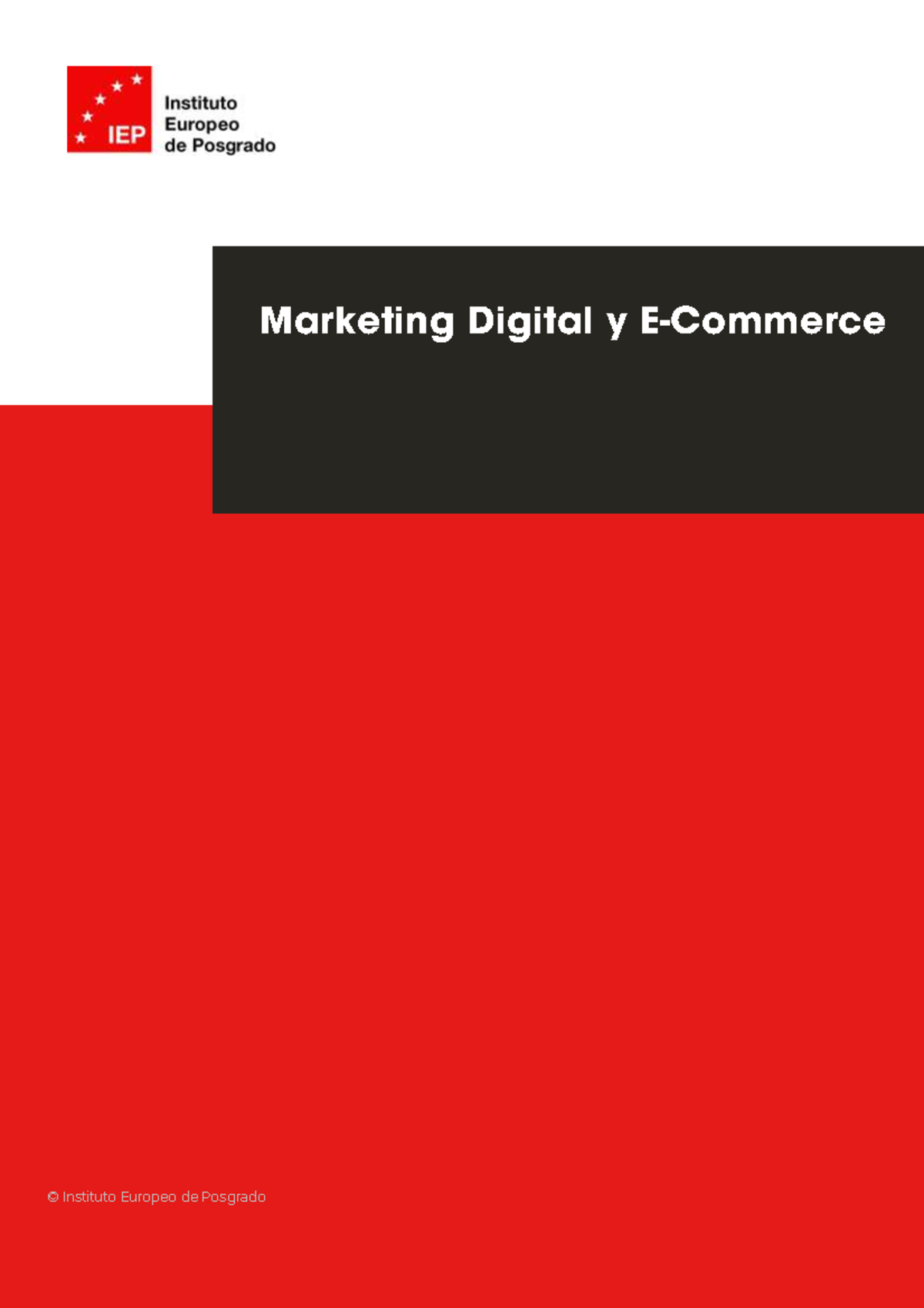 Ecommerce 4 pdf1 - apuntes - 1 © Instituto Europeo de Posgrado 2 ...