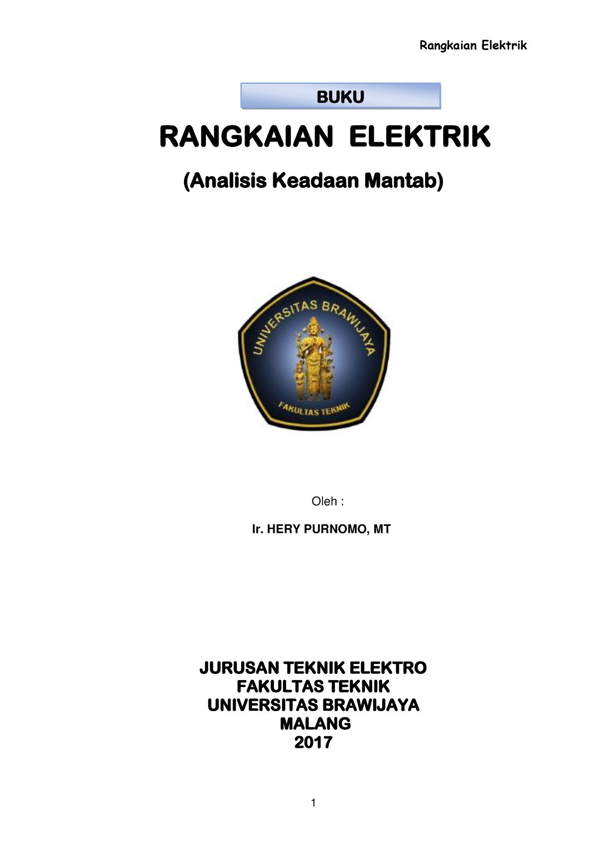 Rangkaian Elektrik Pdf 1 - Rangkaian Elektrik 1 RANGKAIAN ELEKTRIK ...