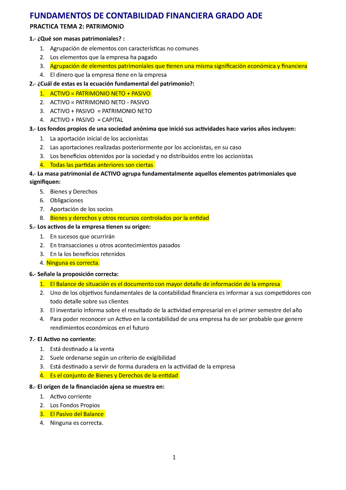 Test 2019, Preguntas Y Respuestas - FUNDAMENTOS DE CONTABILIDAD ...