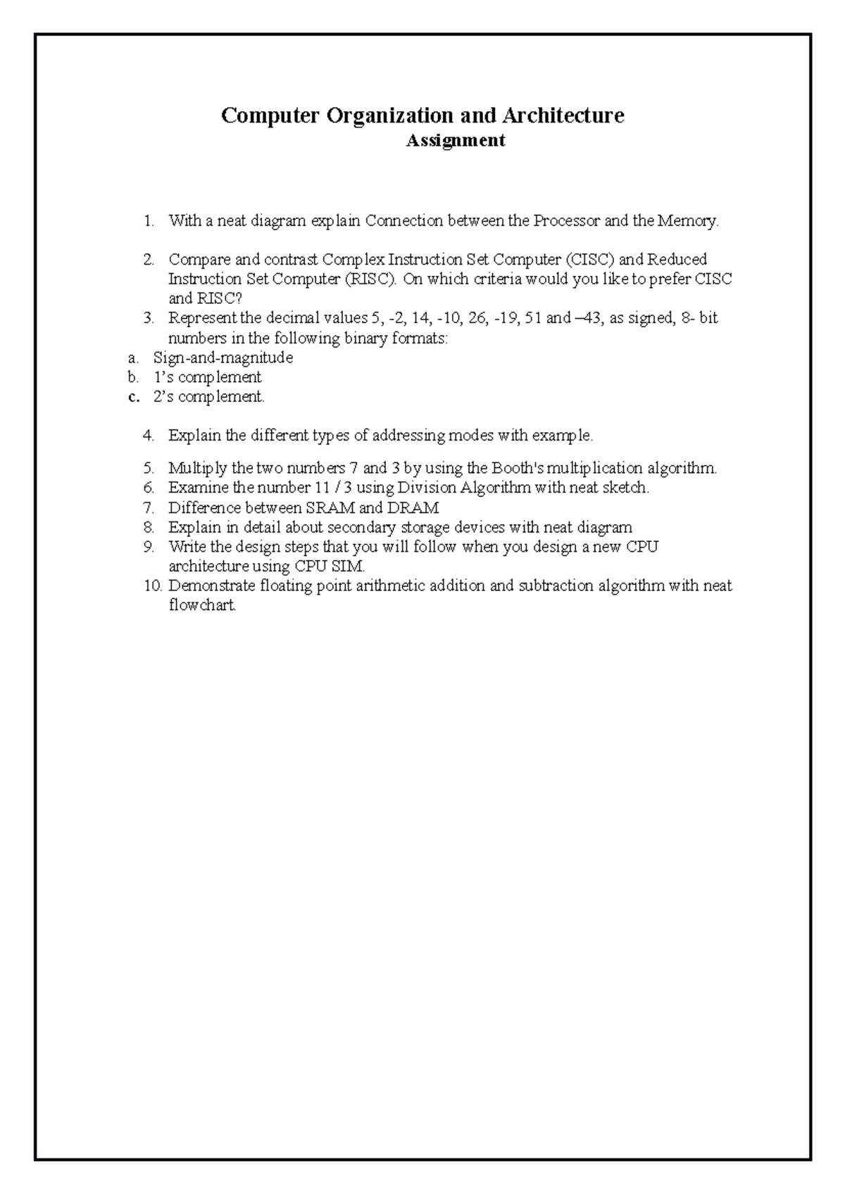 Computer Organization and Architecture - Computer Organization and ...