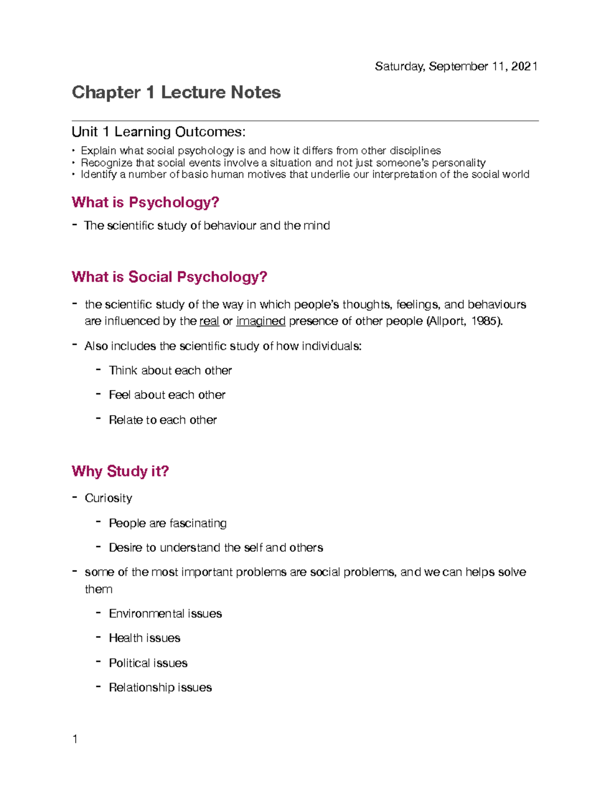 Chapter 1 Lecture PDF - Chapter 1 Lecture Notes Unit 1 Learning ...