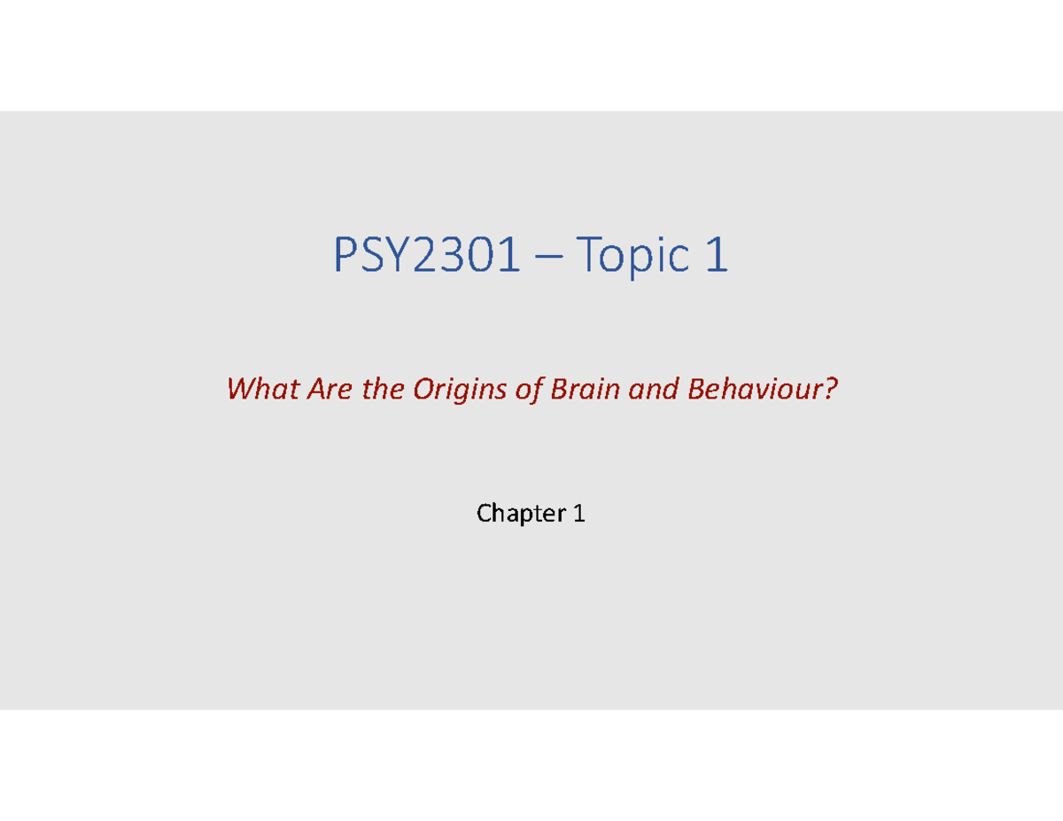 Origins of Brain and Behaviour - Sulci? Gross Structure of the Nervous ...