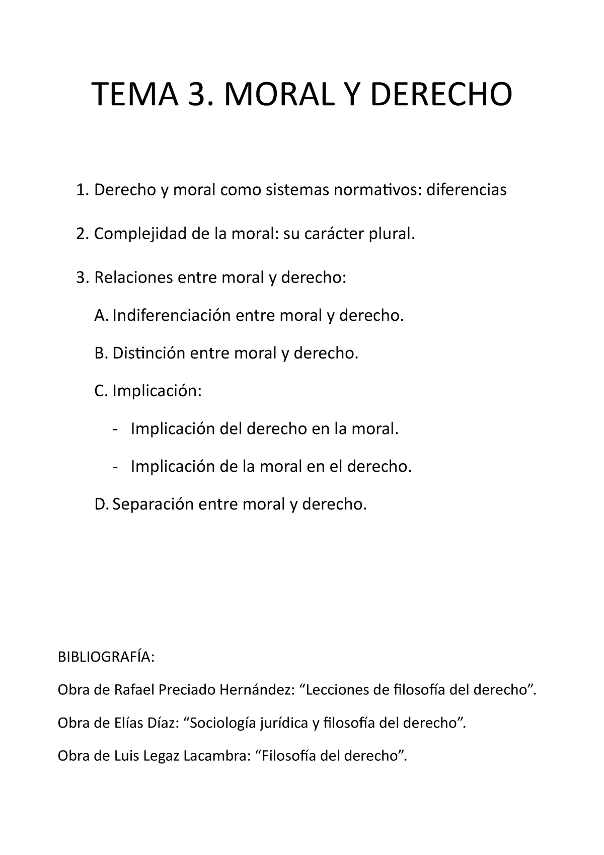 Tema 3 Moral Y Derecho Tema 3 Moral Y Derecho 1 Derecho Y Moral Como Sistemas Normativos 8492