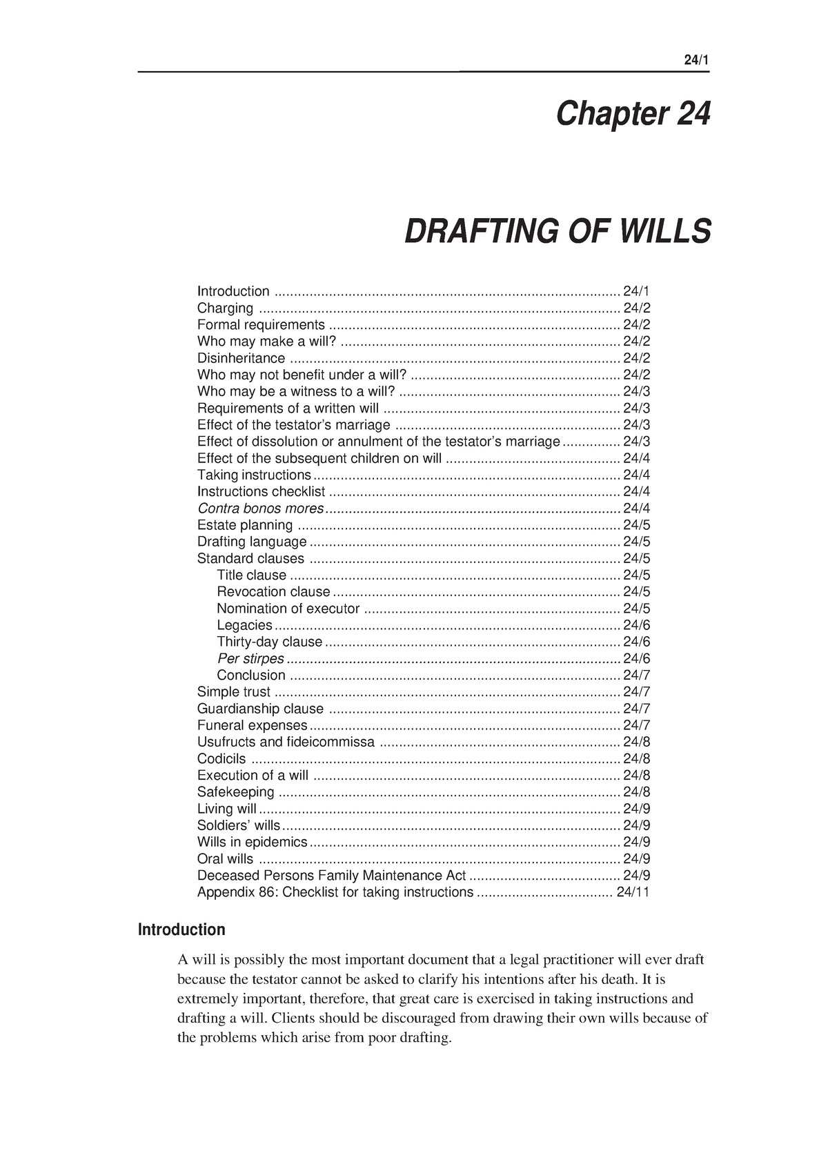 24 Drafting Of Wills Chapter 24 DRAFTING OF WILLS Introduction A   Thumb 1200 1697 