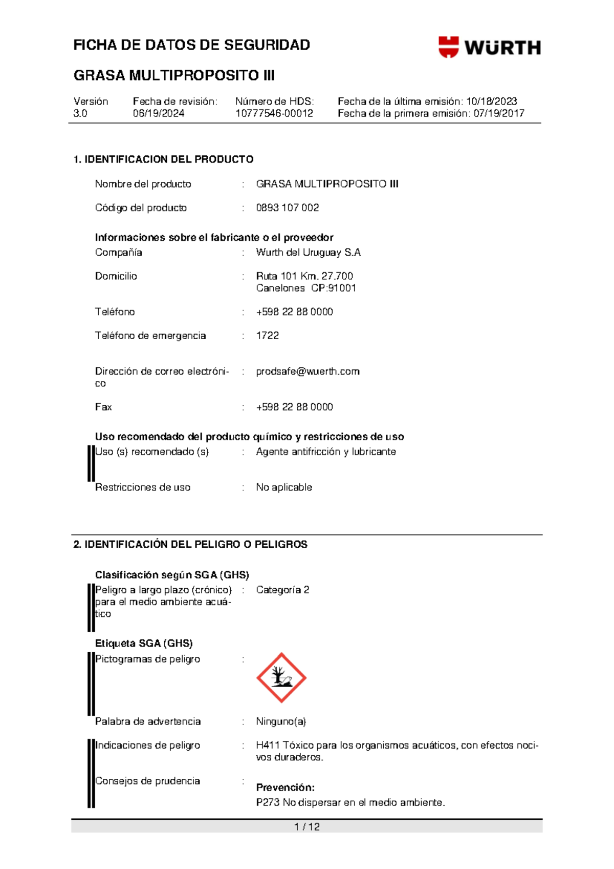 Es 0893 107 002 - efgd - GRASA MULTIPROPOSITO III Versión 3. 0 Fecha de ...