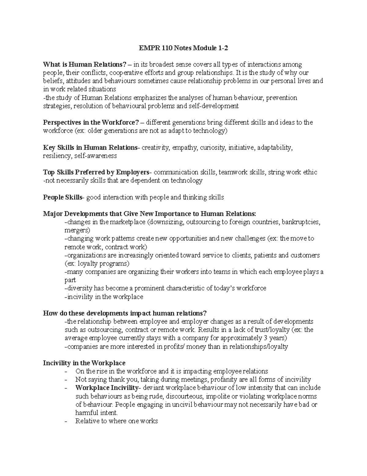EMPR 110 Notes Module 1 2 It Is The Study Of Why Our Beliefs