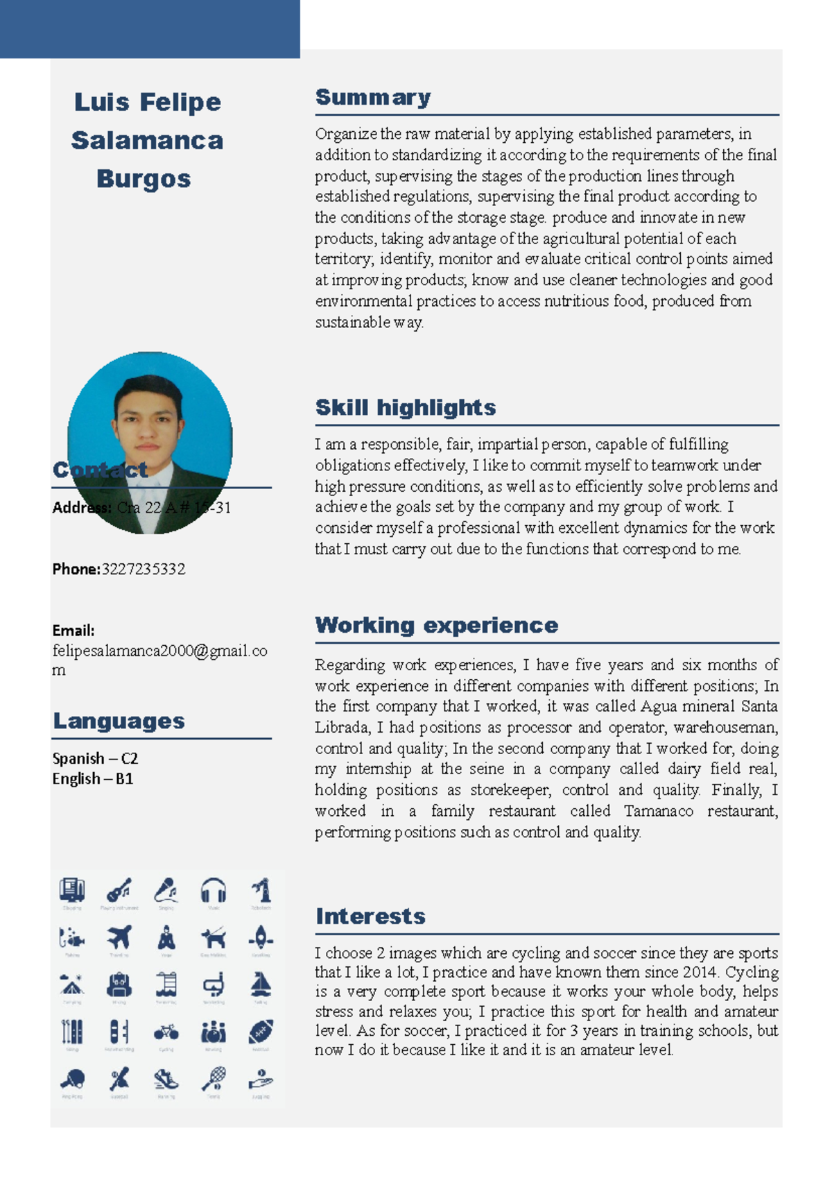 Curriculum Vitae (download) - Summary Organize The Raw Material By 