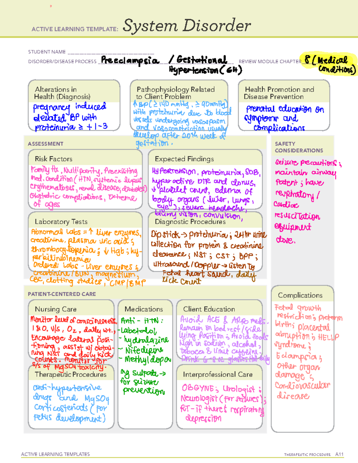 Pre Eclampsia upload - Active template - system disorder - ACTIVE ...