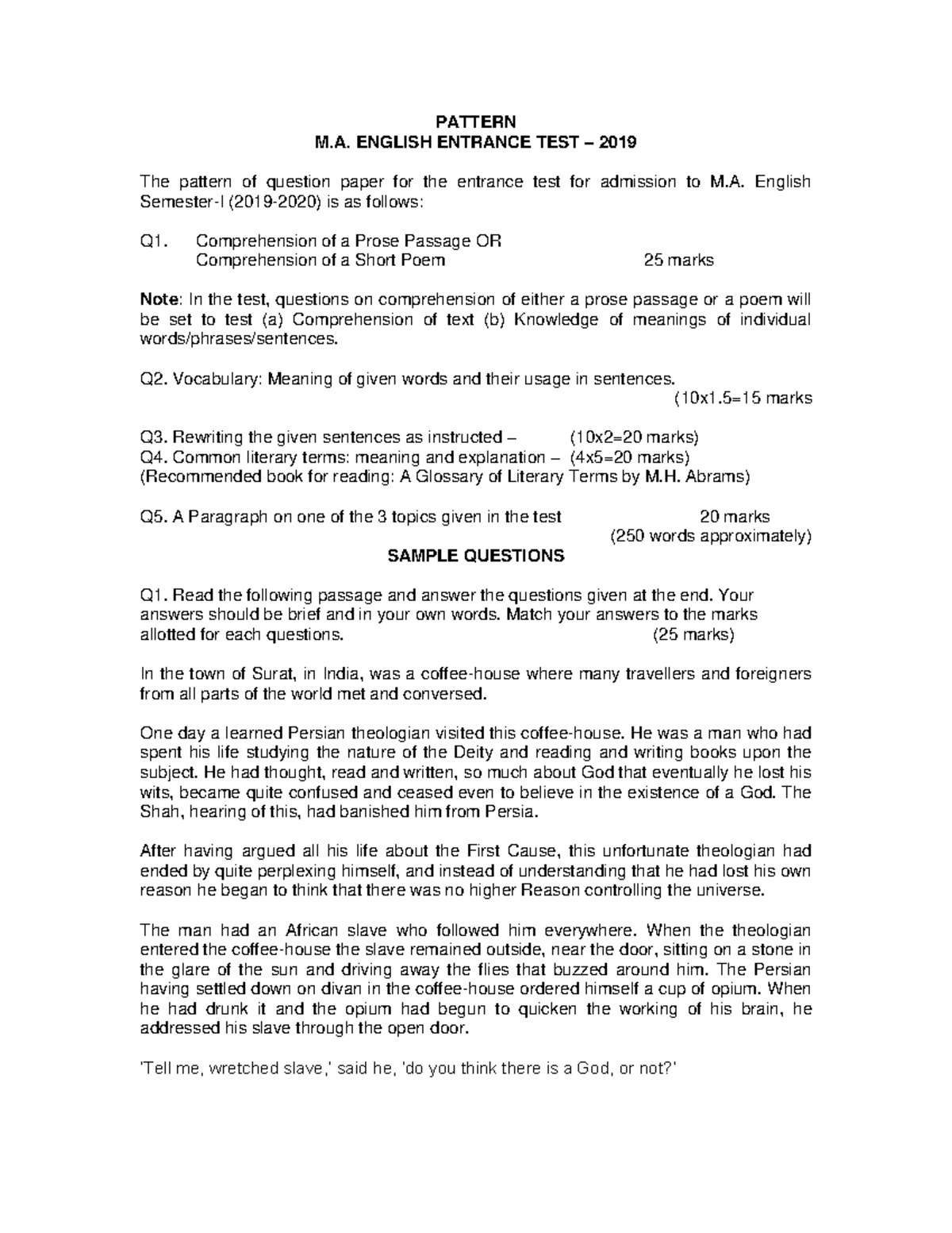 ma-english-pattern-m-english-entrance-test-2019-the-pattern-of