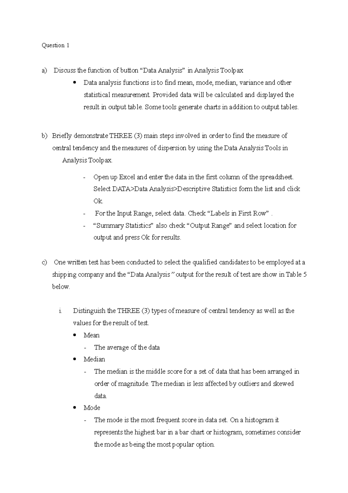 Quiz 2 Quiz 2 Applied Statistic Question 1 A Discuss The Function