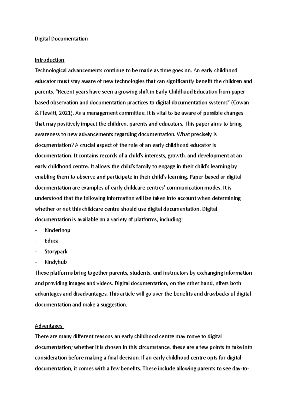 Digital Documentation ECHE2200 Final - Digital Documentation ...