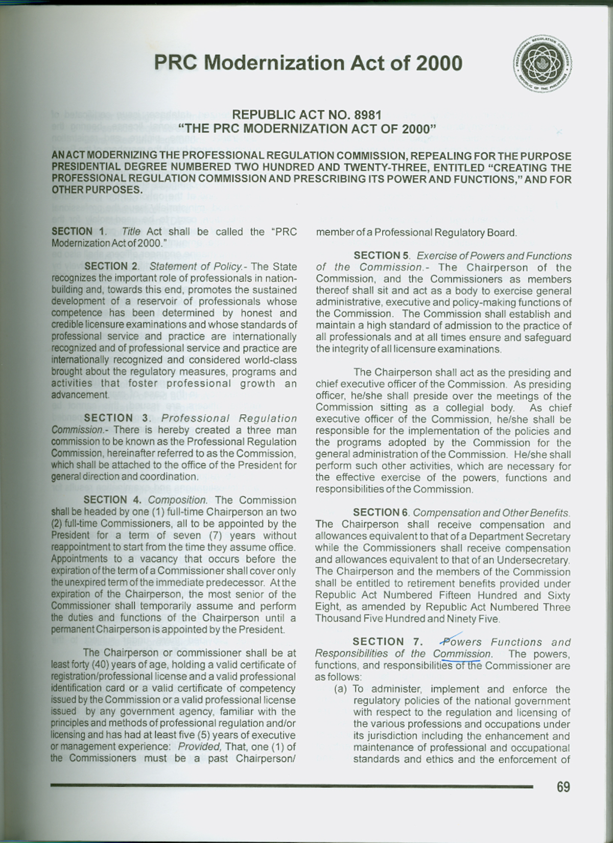 R.A. 8981 PRC Modernization Act - Law On Obligations And Contracts ...