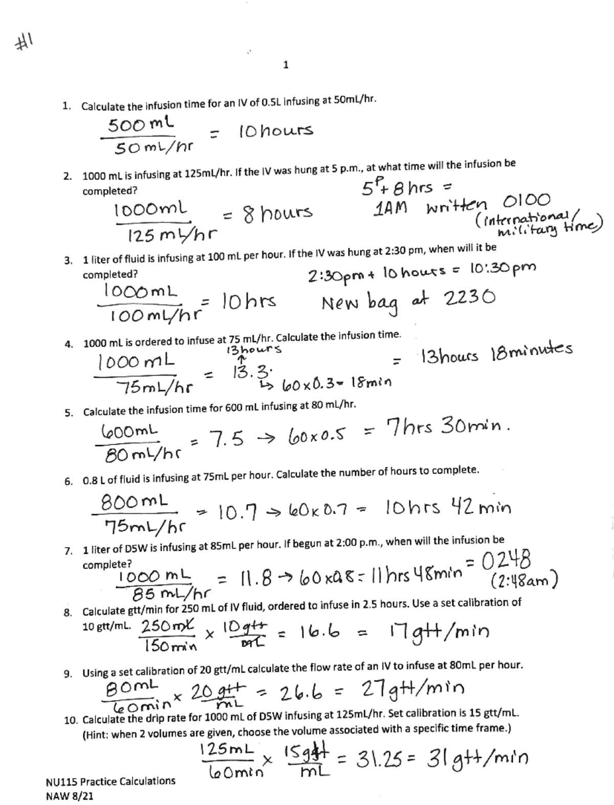 Dosage Answers Part 3 - Bio119 - Studocu