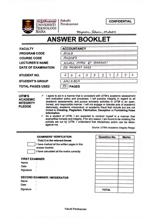 AUD689 July 2022 - PAST YEAR QUESTION - UNIVERSITI TEKNOLOGI MARA FINAL ...