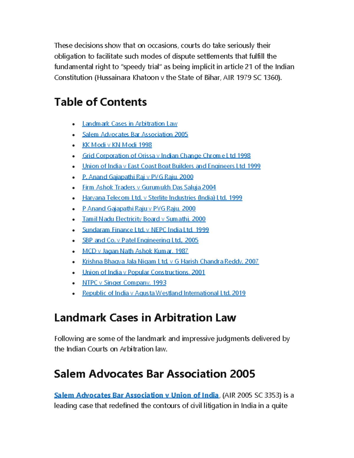 ADR Case Laws 1 ADR These decisions show that on occasions, courts