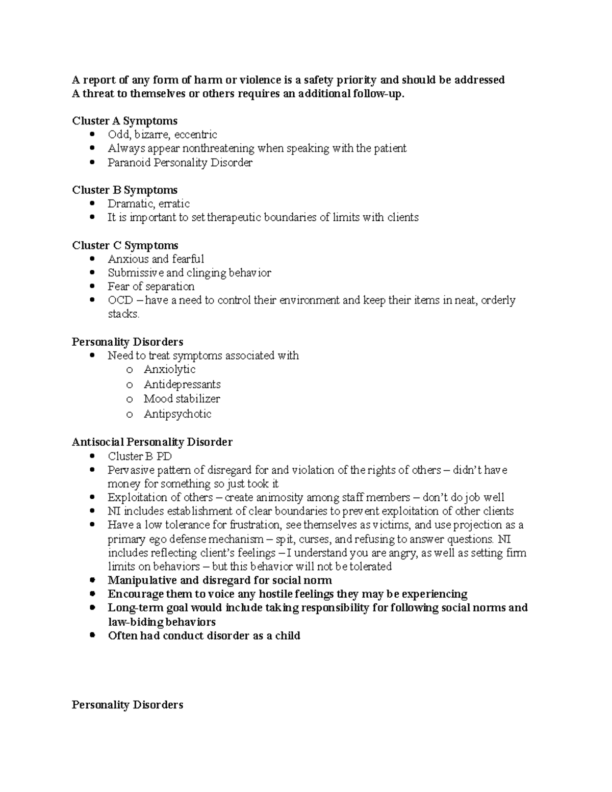 Final NUR 356 - Study guide - A report of any form of harm or violence ...