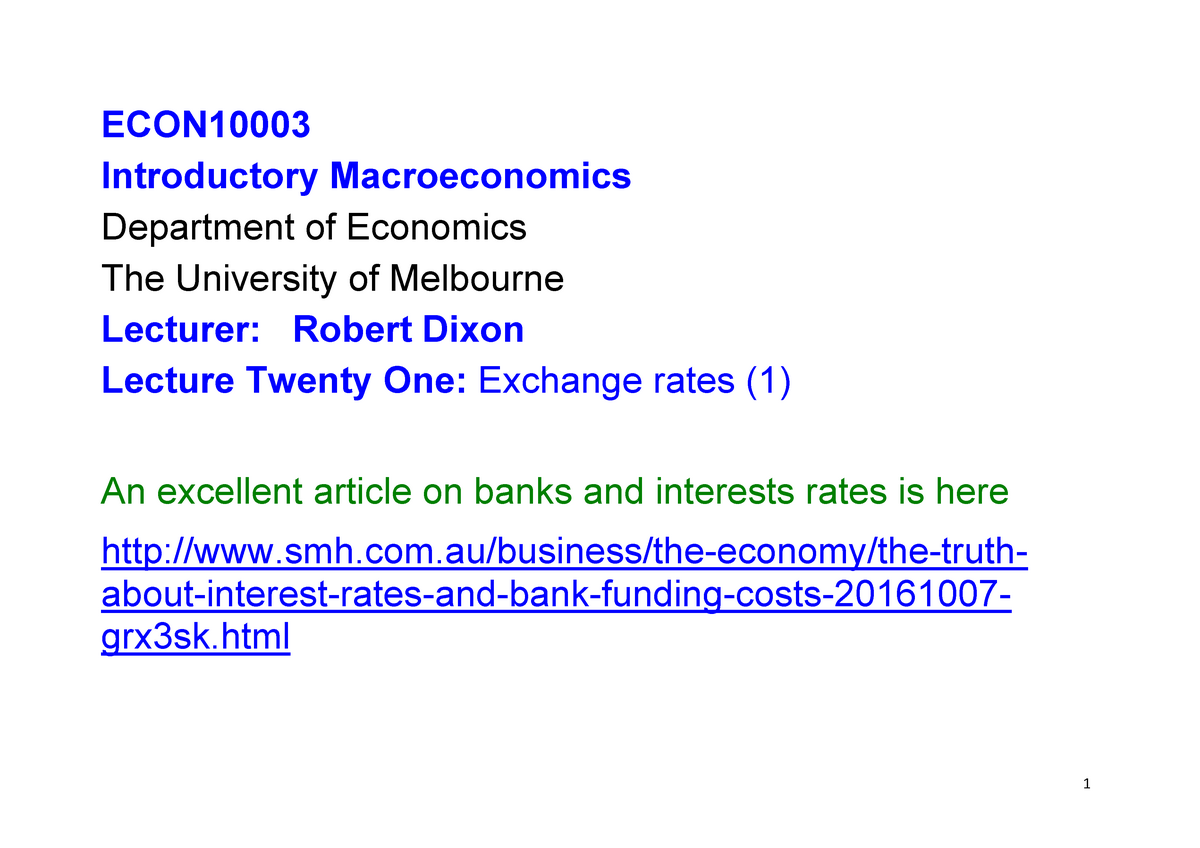 L21 Slides Lms - Lecture Slide - ECON Introductory Macroeconomics ...