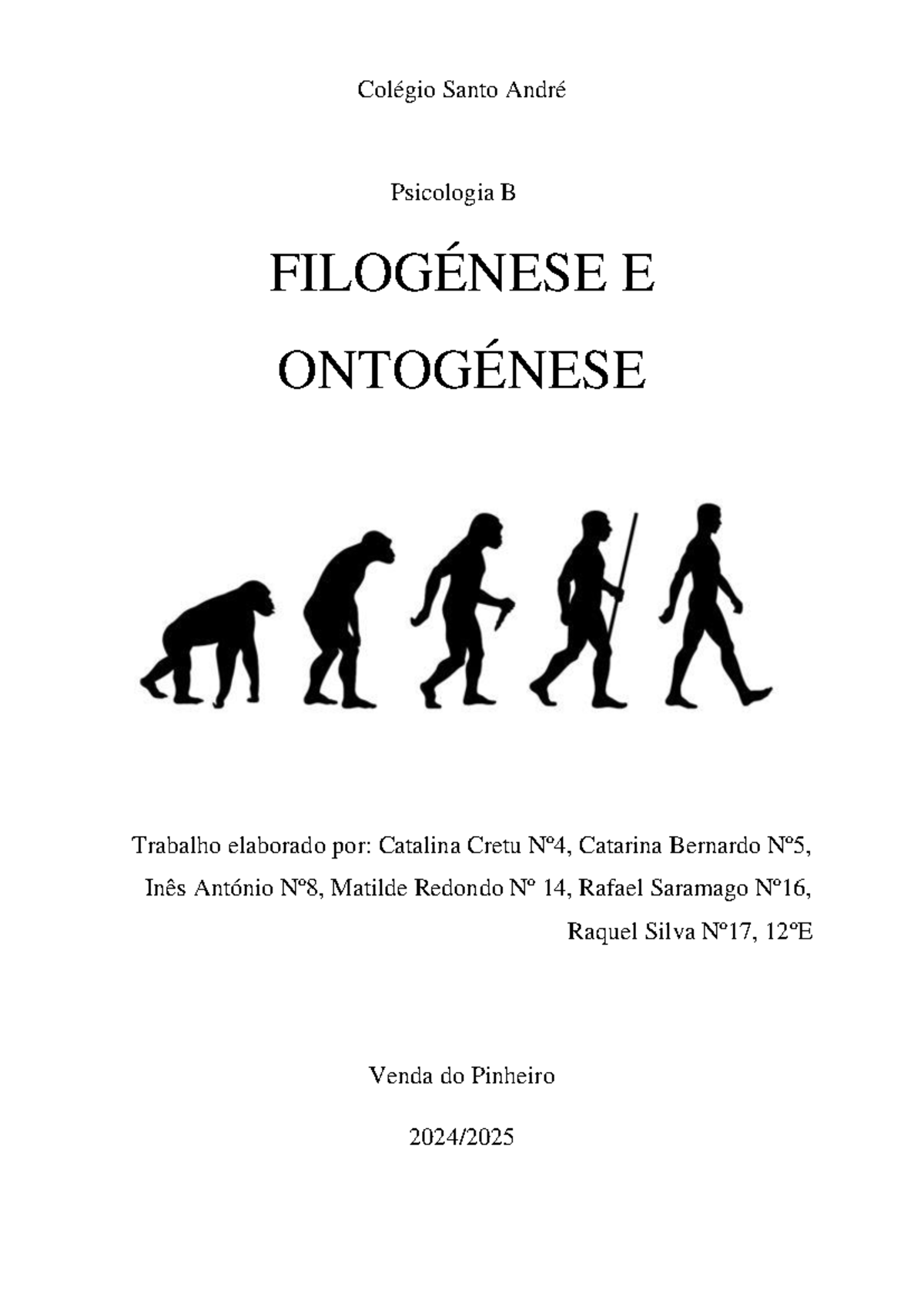 filogenese e ontogenese - Colégio Santo André Venda do Pinheiro 2024 ...