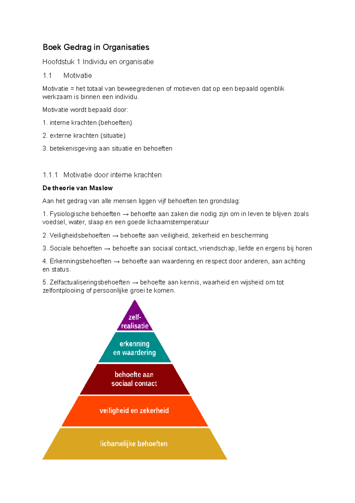 Boek Gedrag In Organisaties Samenvatting H1 - Boek Gedrag In ...