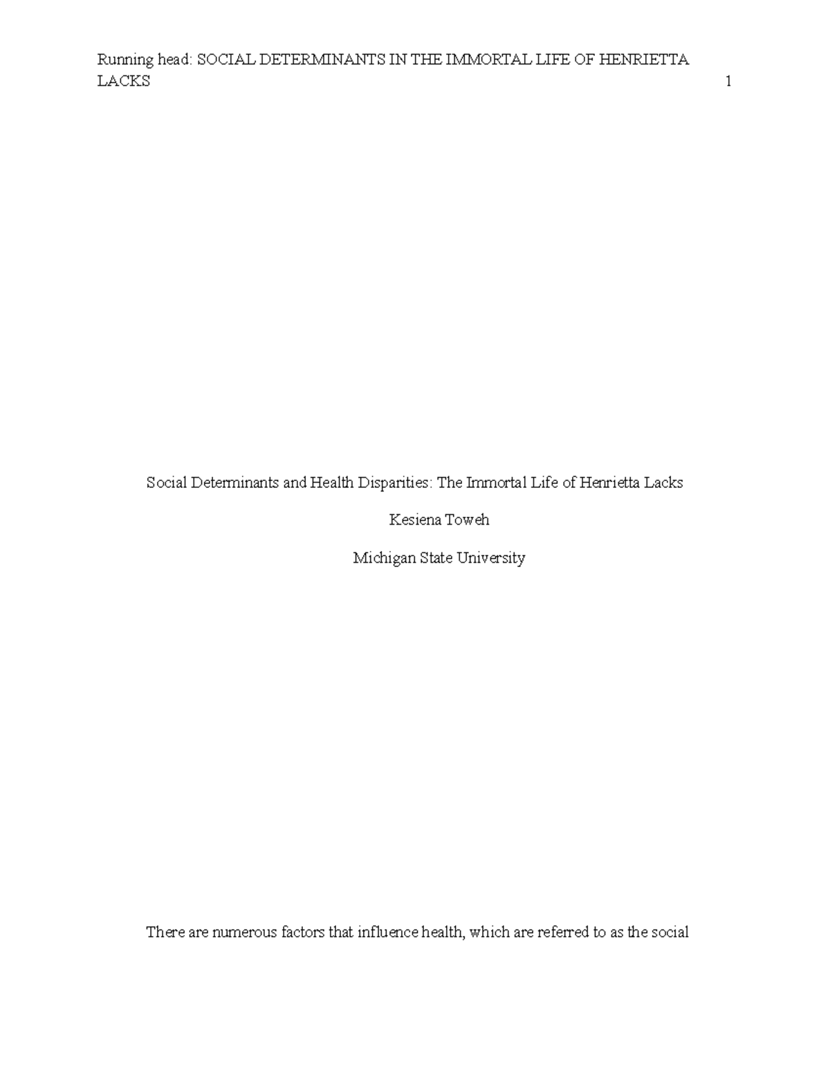 Toweh-101-736-Module+4+Henrietta+Lacks+Health+Disparities Social ...